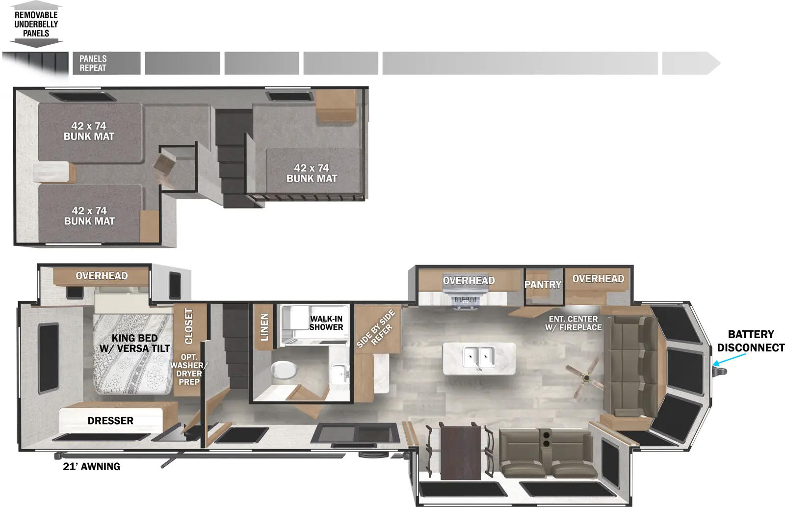 Wildwood Lodge 42FLDL Floorplan